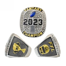 2023 Fantasy Football Championship Ring Blue FFL Champion Trophy Size 11 NEW
