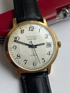 Reloj de pulsera vintage RARO para hombre FORMATIC 25 joyas RRR VENTA AUTOMÁTICO G PL PUW 1561 - Imagen 1 de 15