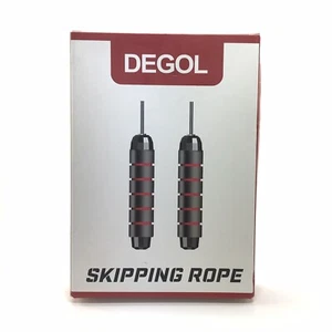 DEGOL Skipping Rope with Ball Bearings Rapid Speed Jump Rope Cable and 6” Memory - Picture 1 of 2