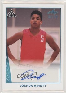2021-22 Leaf Memories 1990 Base Auto Platinum /99 Joshua Minott #BA-JM1 Auto