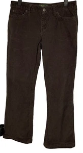 Eddie Bauer Women's Size 6S Brown Corduroy Chino Pants 30X28 Flared Leg - Picture 1 of 9