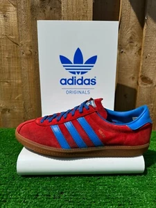 VINTAGE Adidas ROUGE 80s Casuals SUEDE GUM CITIES SCHUHE 2021 UK9 - Bild 1 von 8