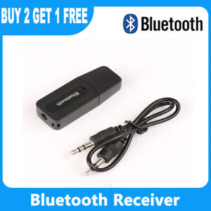 3.5mm to USB Bluetooth Wireless Receiver AUX Audio Stereo Music Adapter Car Kit.