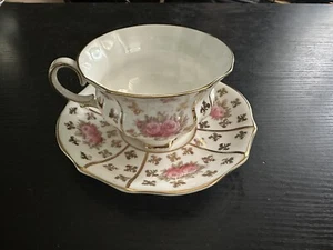 Collingwood Bone China Tea Cup And Saucer Pink Rose Floral Gold Gilt - Picture 1 of 10