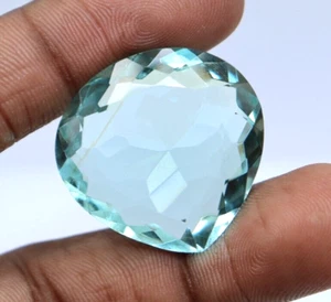 Piedra preciosa suelta certificada corte pera color aguamarina topacio natural 60 quilates + regalo - Imagen 1 de 7