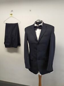 NEXT TAILORING TRADITION SUIT 2PC NAVY PURE NEW WOOL 38R TRS W32 L30