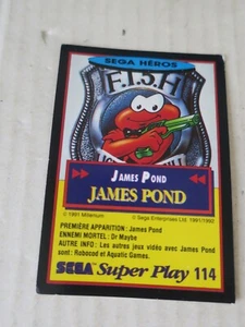 SEGA SUPER PLAY N° 114  - JAMES POND  - PANINI GAME CARD - FRANCAIS - Imagen 1 de 2
