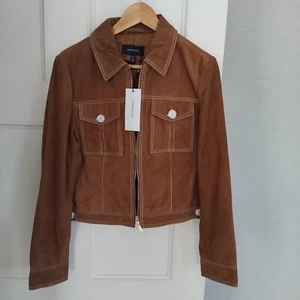 NWT Karen Millen Tan Suede Jacket size 16 - Picture 1 of 4