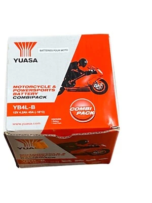 BATTERIE YUASA YT4L-B 12V 4.2 Ah 45 A SCOOTER YAMAHA BW’S - Photo 1/2