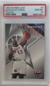 1996 SkyBox USA Shaquille O'Neal Texaco #7 PSA 10 Low Pop - Picture 1 of 2