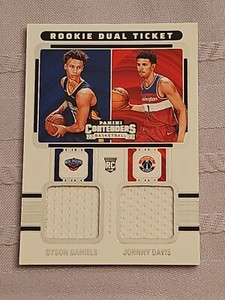 2022-2023 Panini Contenders Rookie Dual Ticket Patch Dyson Daniels Johnny Davis