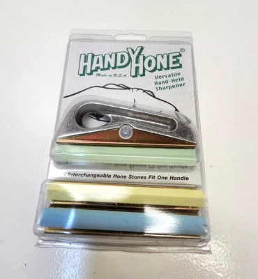 Práctico afilador de cuchillas de mano Dowl-It 3 piedras afilar cualquier cosa Foto 1 de 4