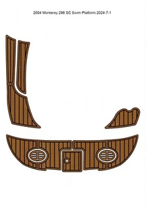 2004 Monterey 298 SC Swim Platform Pad Boat EVA Teak Deck Flooring Foam Floor - Bild 1 von 16