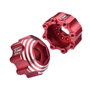 GPM Aluminum 8x32 to 17mm 1/2" Offset Hex Adapters (2) Red for Pro-Line Wheels - Picture 1 of 4