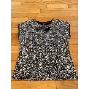 NUEVO CON ETIQUETAS International Concepts Mujer Camisa Negra Manga Corte Hombro Blusa XL - Imagen 1 de 8