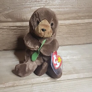 Ty Beanie Baby Seaweed the Otter mit Etikett - Bild 1 von 4
