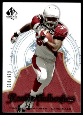 2008 SP Authentic Tim Hightower Rookie /999 Dallas Cowboys #161 R77 - Image 1 of 2