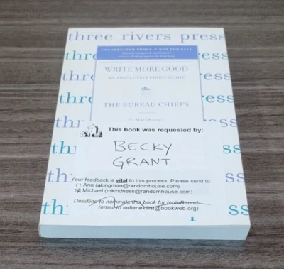 Write More Good Bureau Chiefs ARC Advance Reading Copy Uncorrected Proof - Image 1 of 4