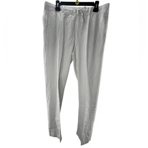 NWT Saks Fifth Avenue White Linen Men's Pants L - Picture 1 of 5