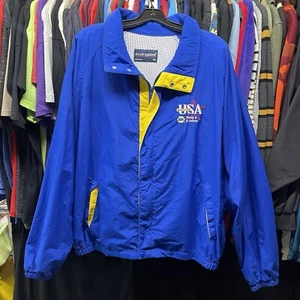 NAPA Employee Mens Zip Up XL Jacket Blue Swingster Temp U Joints Vintage - Picture 1 of 10