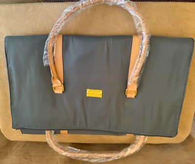 Joy Mangano garment weekender duffle folding bag gray collapsible DS07 luggage - Image 1 of 4