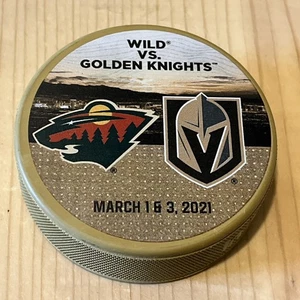 VEGAS GOLDEN KNIGHTS VS MINNESOTA WILD GOLD PUCK T-MOBILE ARENA EXKLUSIV NHL - Bild 1 von 2