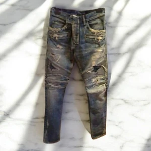 Balmain Destroy Biker Denim 29 Kimura Taku Yamashita Tomohisa - Rare! - Picture 1 of 8