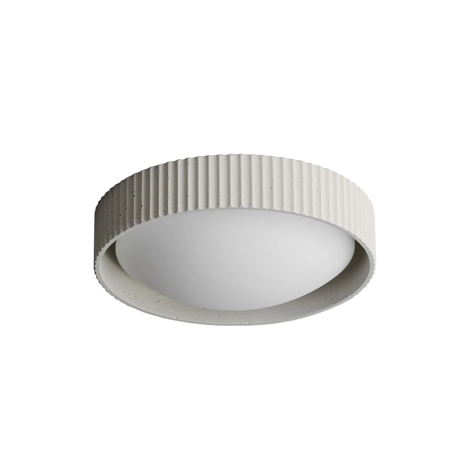 ET2 E25051 Souffle 14"W LED Flush Mount Drum Ceiling Fixture - Chaulk White