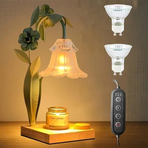Candle Warmer Lamp Flower Heat Lamps with Timer,Vintage Candle Melter Night L... - Picture 1 of 8