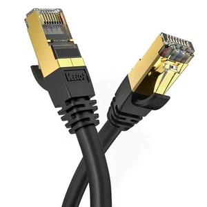 Veetop 25m/82ft CAT8 Ethernet Cable 40Gbps 2000Mhz High Speed Gigabit SFTP Lan - Afbeelding 1 van 5