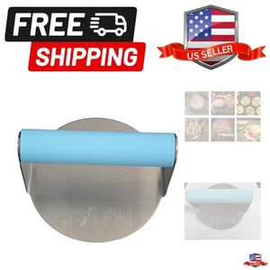 Prensa de hamburguesas Smash de acero inoxidable de 5 pulgadas, prensa de hamburguesas para plancha, B... - Imagen 1 de 7