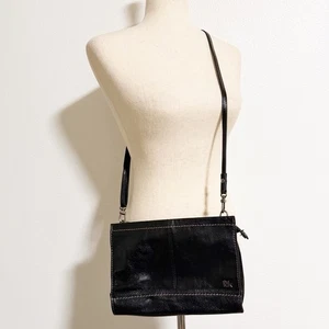 The Sak Iris Black Leather Demi Crossbody - Picture 1 of 13