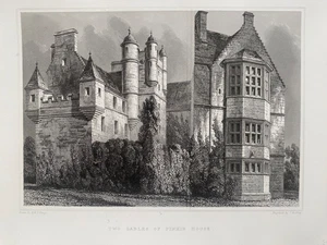 1852 Antique Print; Pinkie House, Musselburgh, East Lothian after Billings  - Picture 1 of 2