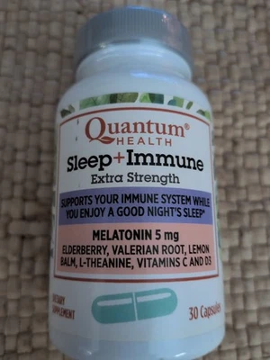 Quantum Sleep + Immune Extra Strength 5 mg 30 Cápsulas, 1 Pack Caduca 3/2026 Foto 1 de 4