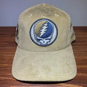 GRATEFUL DEAD Cordmütze authentisch bestickt Druckknopflasche Bär Totenkopf Patch NEU - Bild 1 von 6