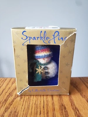 Vintage Brillantes Pins Muñeco de Nieve Navidad Coleccionable Creaciones Retirado Nuevo de Lote Antiguo Años 90 Foto 1 de 4