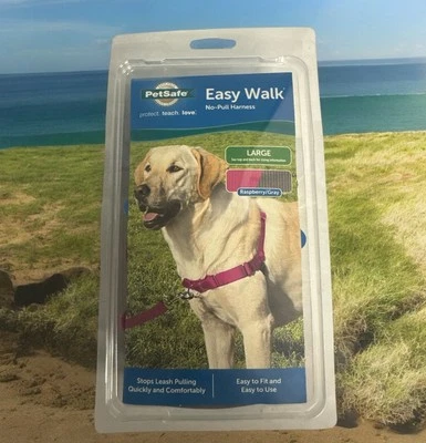 PetSafe Easy Walk No-Pull Walking Harness Raspberry / Gray Size Large Dog Pet - Image 1 of 4