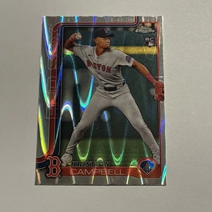 Kristian Campbell 2025 Topps cromo refractor de ondas de rayos paralelo novato #171  - Imagen 1 de 2