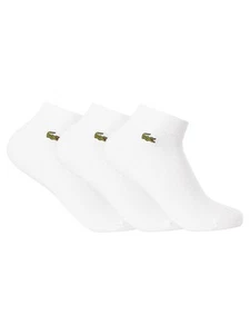 Lacoste Men's 3 Pack Low Socks, White - Picture 1 of 8