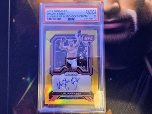 Urijah Faber Gold Auto PSA 10🔥 POP 1🔥 Prizm 2023