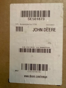 New John Deere ReMan SE501873 / CSE501873 - Picture 1 of 2