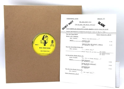 Quiet Riot / Slade  "BBC Rock Hour - #519 (Version B)"  1984 - LP -STEREOPHONIC - Image 1 of 4