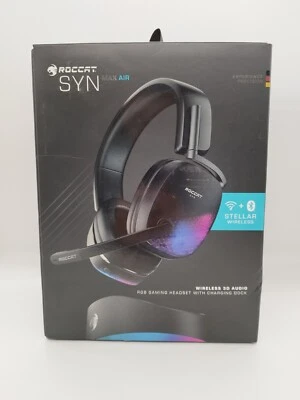 Roccat Syn Max Air Kabellos RGB PC Headset 3DAudio + Docking-Station schwarz - Bild 1 von 4