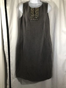 Madison Poly Mischung ärmelloses Kleid mit Strass Größe 12 neu mit Etikett - Bild 1 von 6
