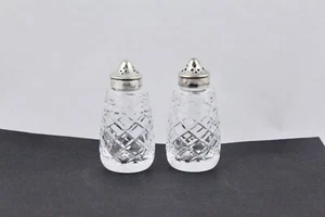 WATERFORD CRYSTAL GLANDORE SALT AND PEPPER SHAKERS #1 - MINT - Picture 1 of 6