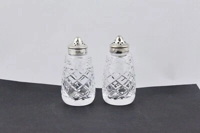 WATERFORD CRYSTAL GLANDORE SALT AND PEPPER SHAKERS #1 - MINT - Image 1 of 4