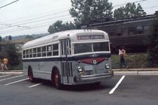 Public Service #7175 White Bus Taken 1984 - original Kodachrome bus slide