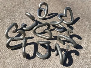 10 x CHAIN REPAIR LINK LAP MENDING ZINC PLATED M8 HEAVY DUTY 8mm LINKS FREE P&P - Picture 1 of 2