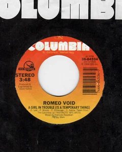 45RPM,ROMEO VOID' A GIRL IN TROUBLE; MN ' ROCK - Picture 1 of 2