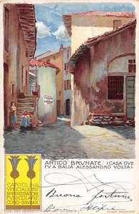 B1697) ANTICO BRUNATE CASA BALIA VOLTA VERSO TIMBRO GRANDE HOTEL BRUNATE VG - Bild 1 von 2